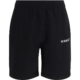 Black Cotton Bermuda Shorts