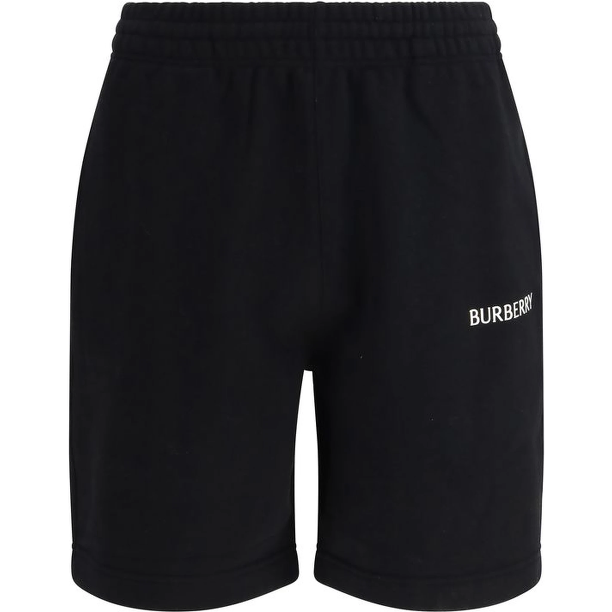 Black Cotton Bermuda Shorts
