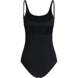 Black Elastane One-Piece Swimsuit