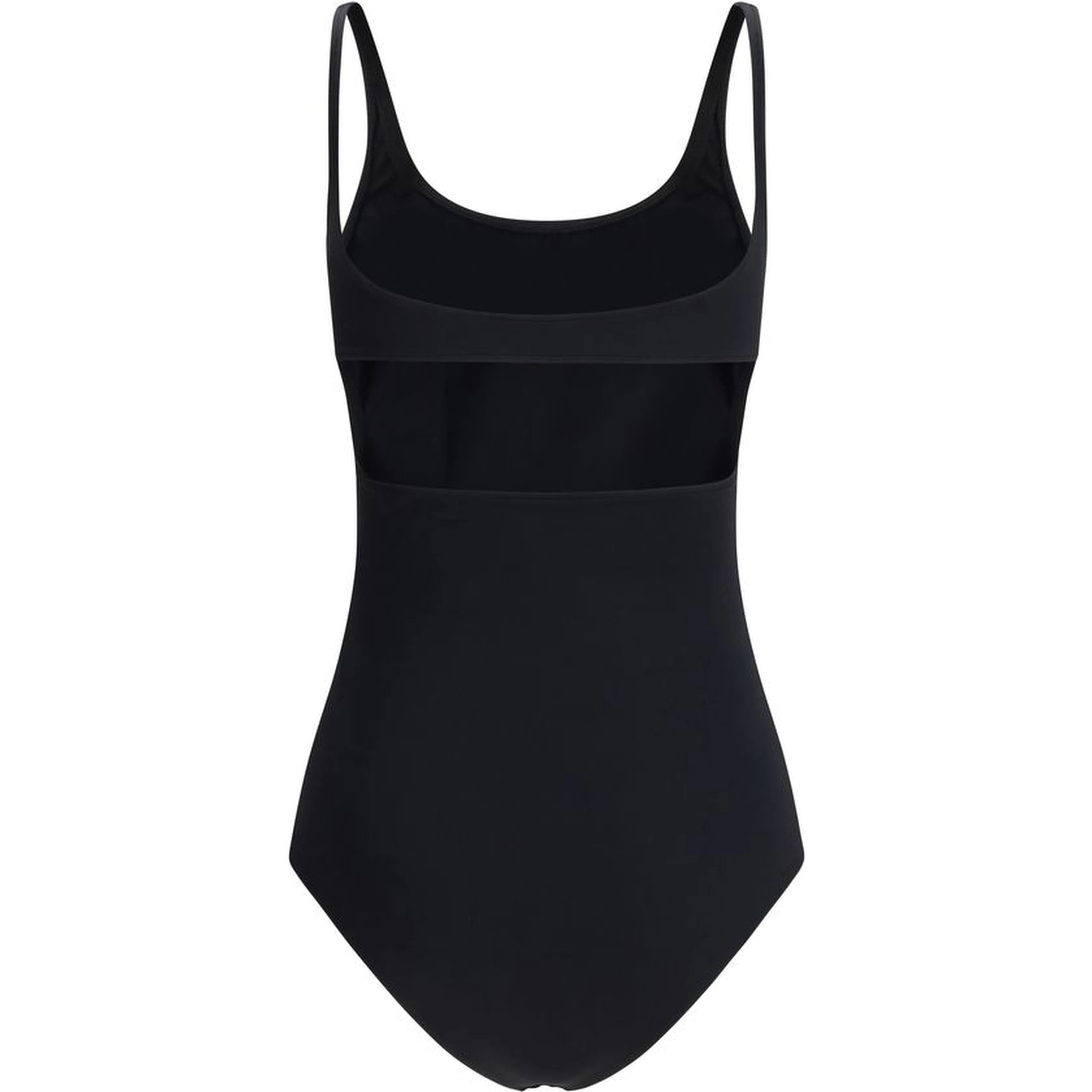 Black Elastane One-Piece Swimsuit