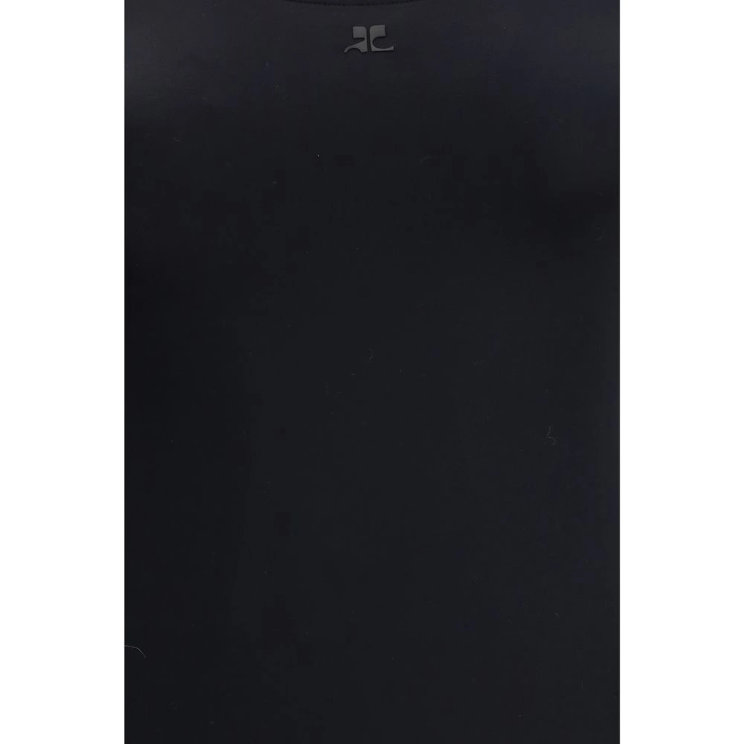 Black Elastane One-Piece Swimsuit