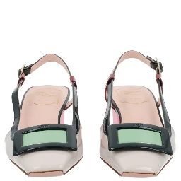 "LACQUERED" SLINGBACK PUMPS