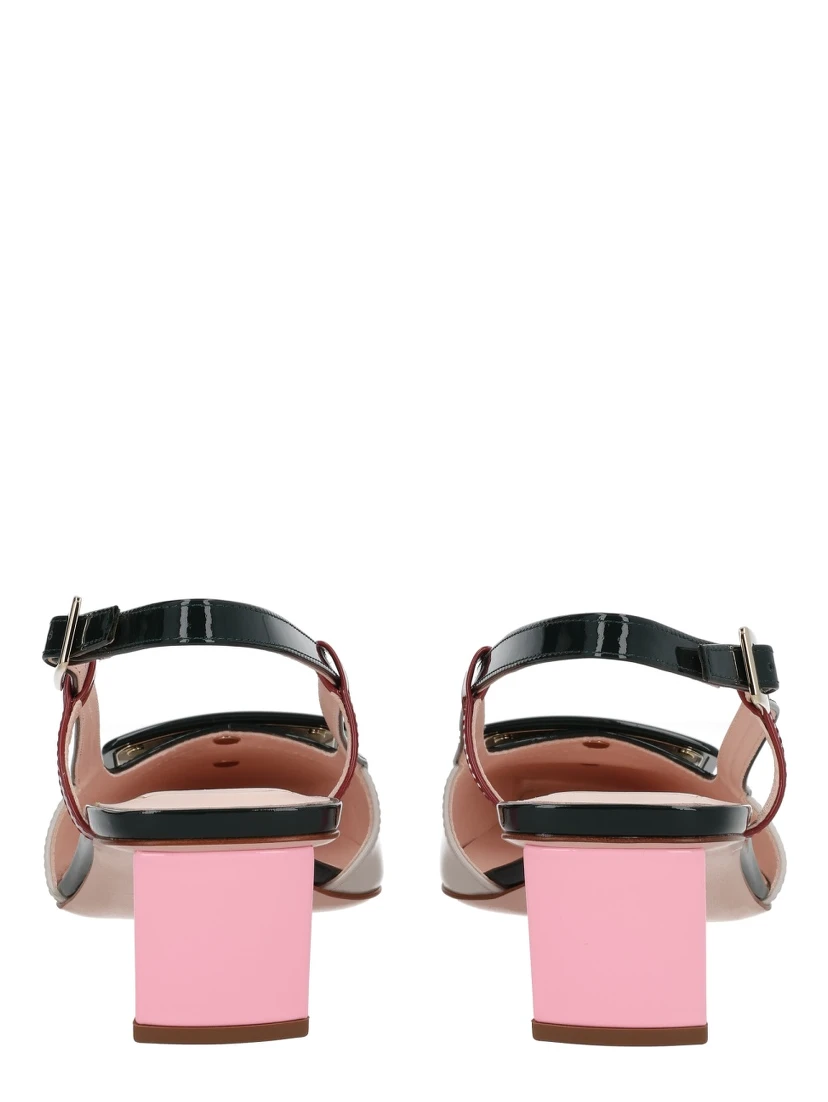 "LACQUERED" SLINGBACK PUMPS