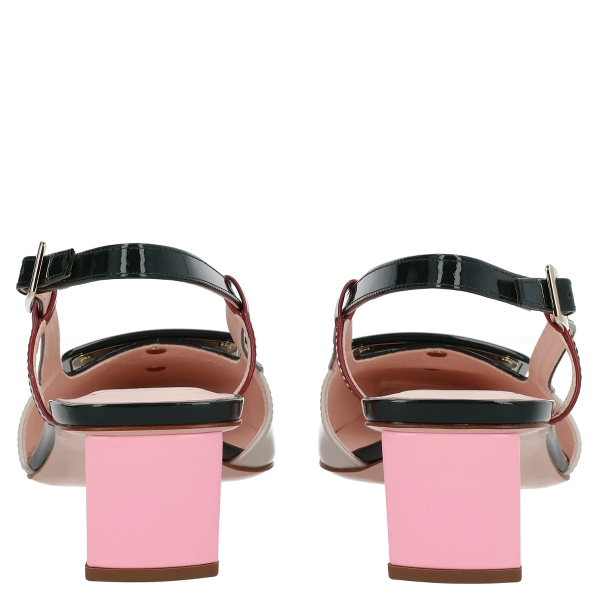 "LACQUERED" SLINGBACK PUMPS