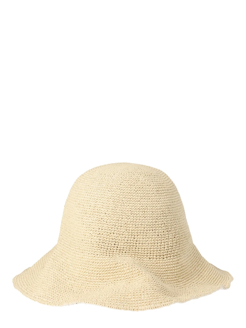 STRAW HAT WITH EMBROIDERED LOCO
