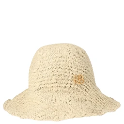 STRAW HAT WITH EMBROIDERED LOCO