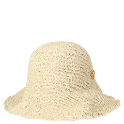 STRAW HAT WITH EMBROIDERED LOCO