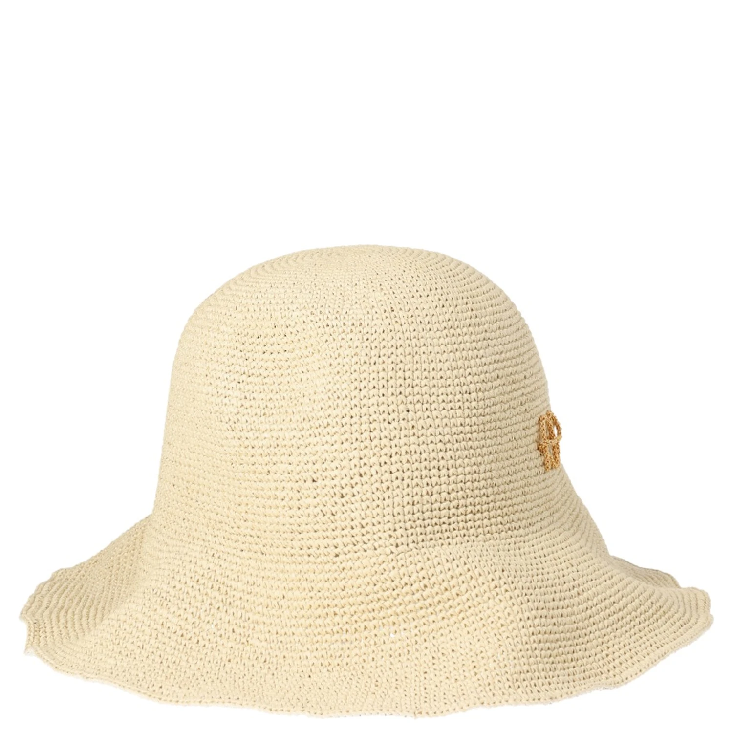 STRAW HAT WITH EMBROIDERED LOCO