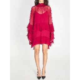 Mini dress with ruffles