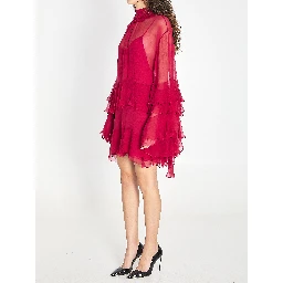 Mini dress with ruffles