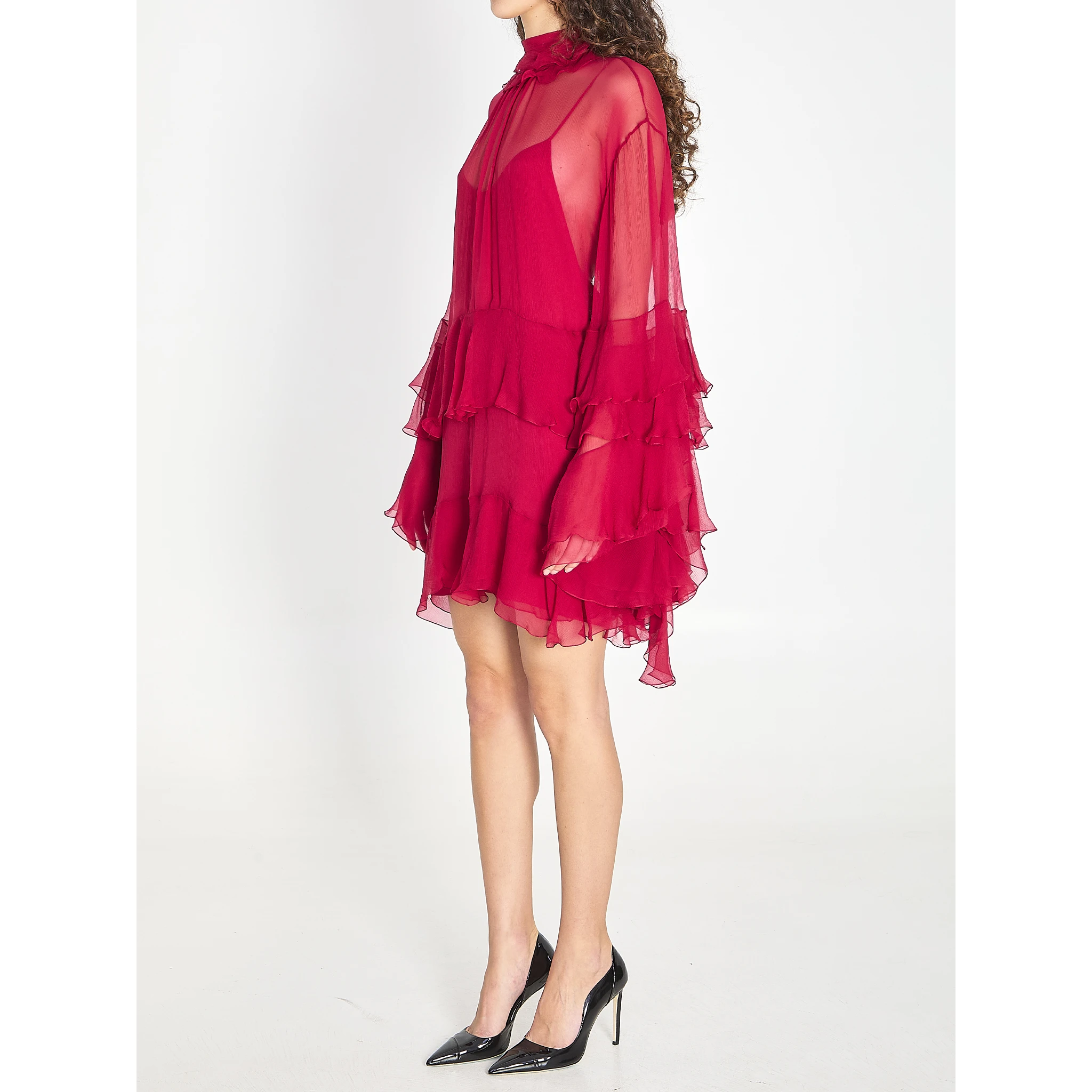 Mini dress with ruffles