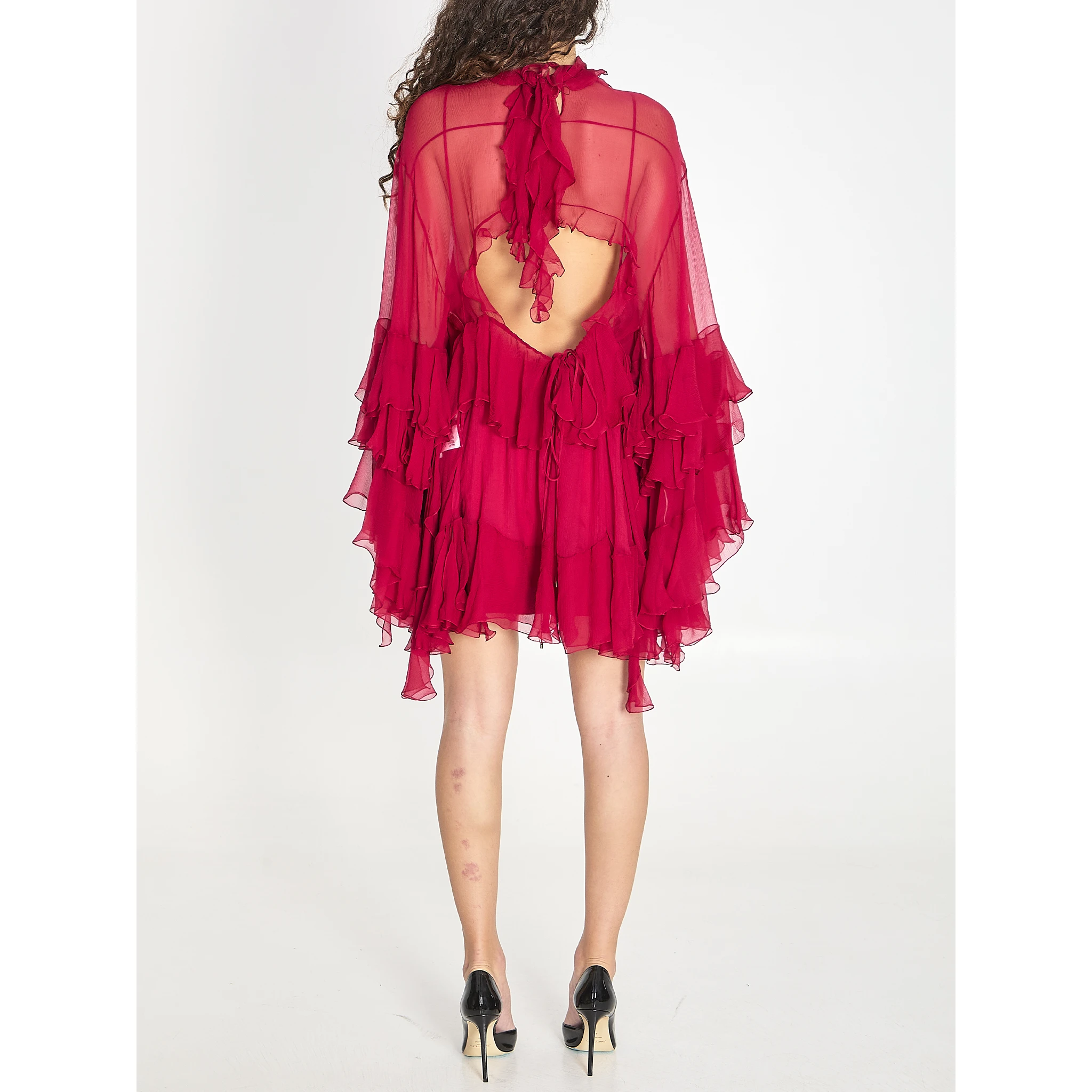 Mini dress with ruffles