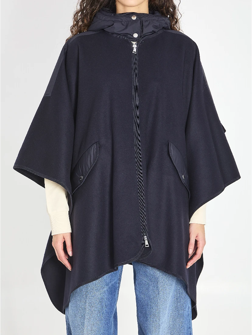 Wool and nylon cape
