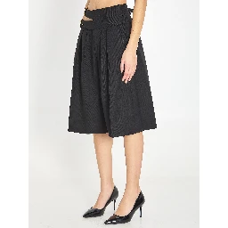 Bermuda shorts with double belt