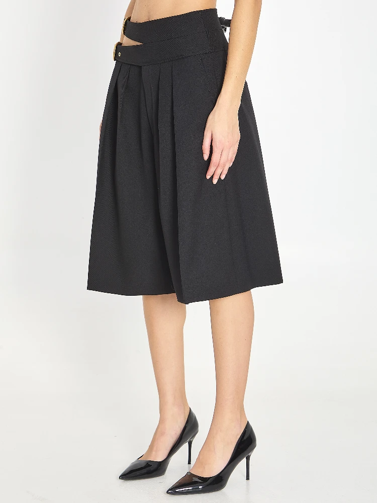 Bermuda shorts with double belt alternative