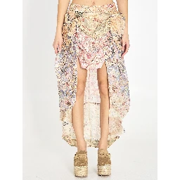 Rebellion draped midi skirt