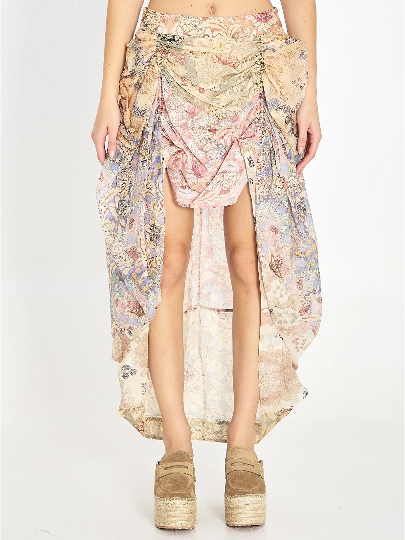 Rebellion draped midi skirt