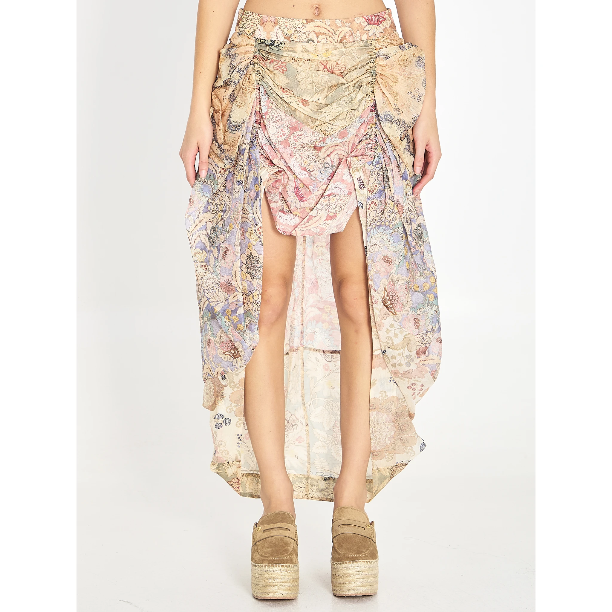 Rebellion draped midi skirt