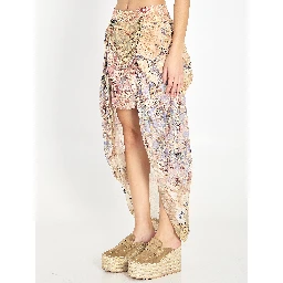 Rebellion draped midi skirt