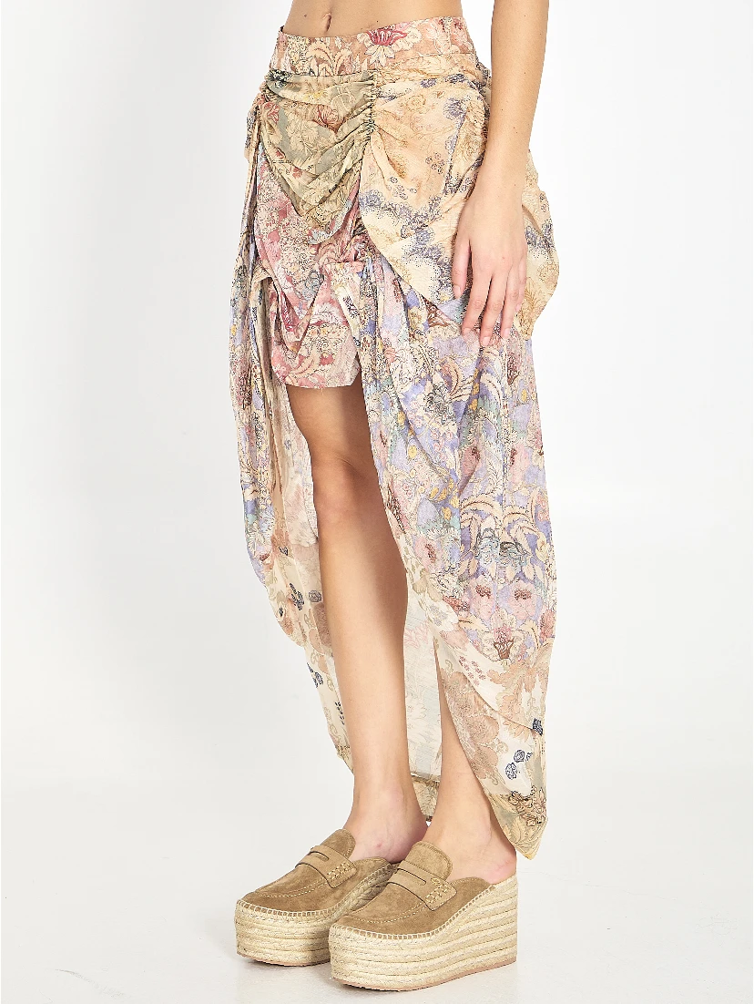 Rebellion draped midi skirt