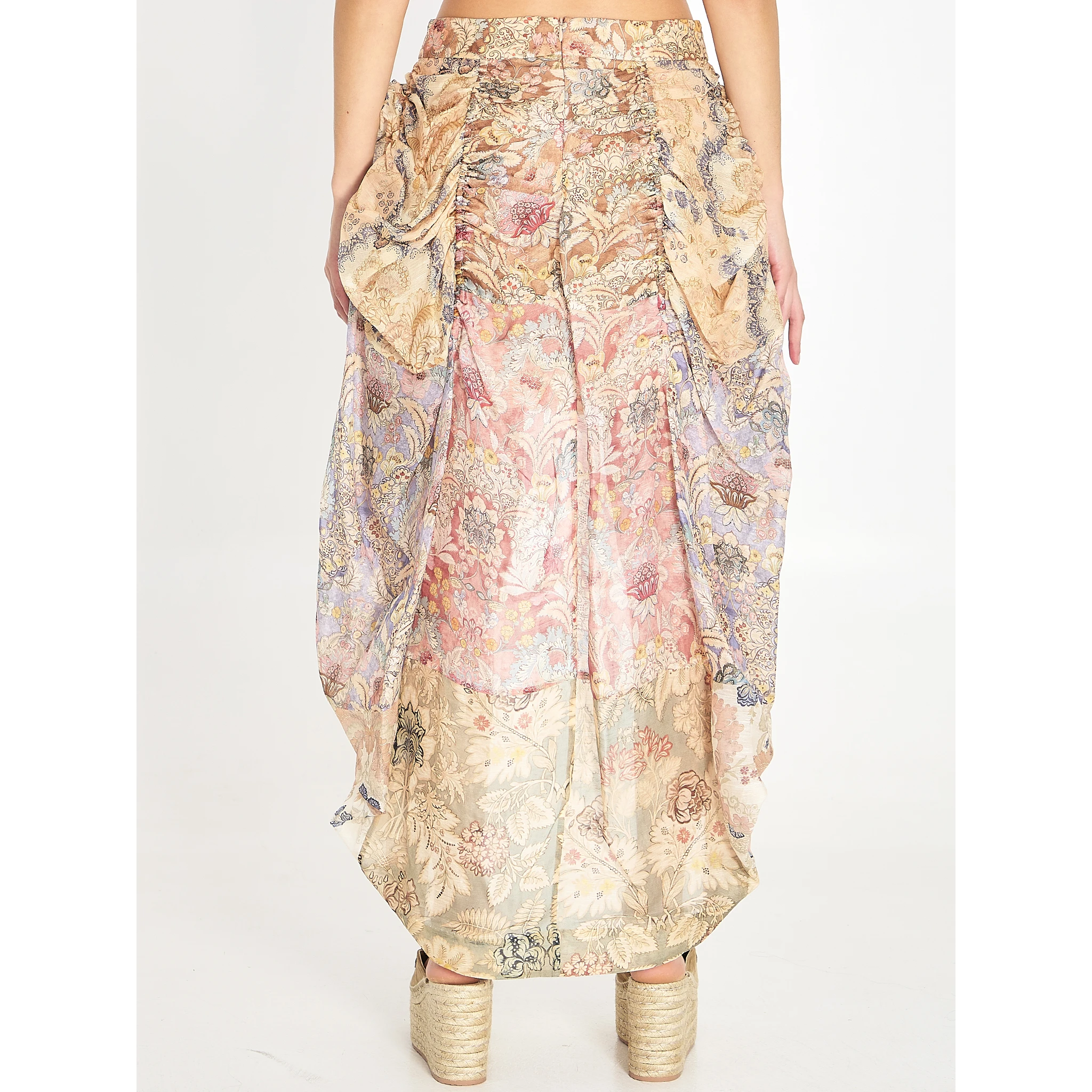 Rebellion draped midi skirt