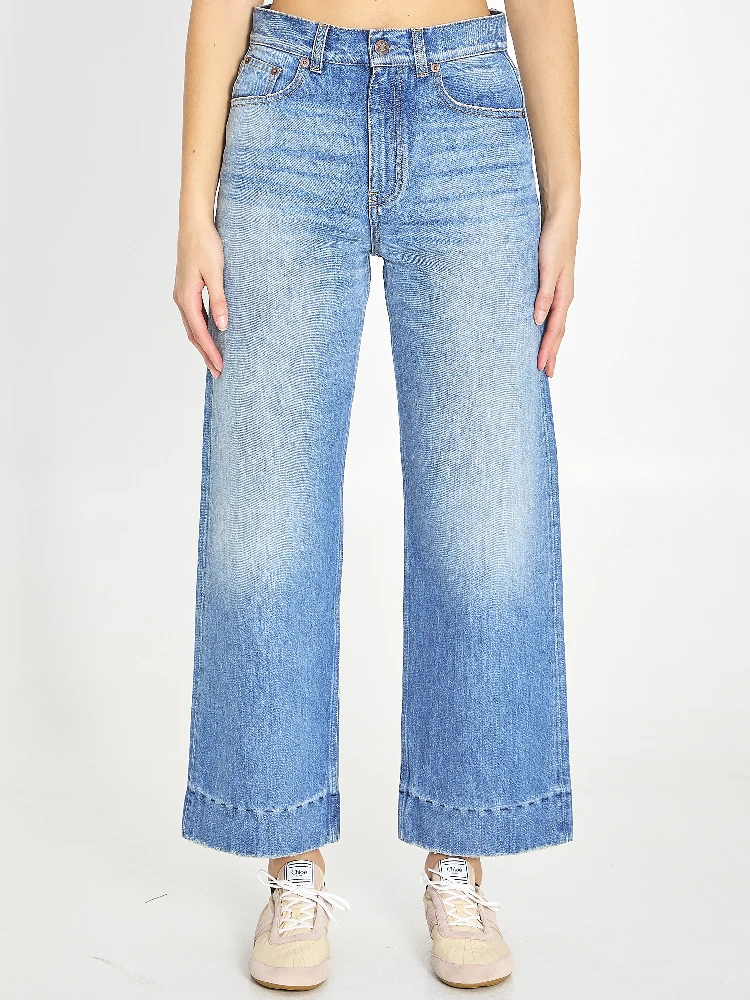 High-waisted shorts jeans