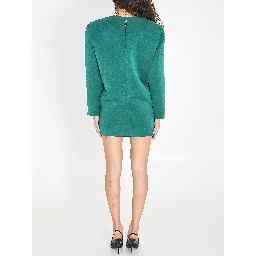 Boxy dress in stonewashed satin silk