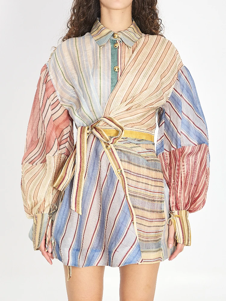 Rebellion striped mini dress