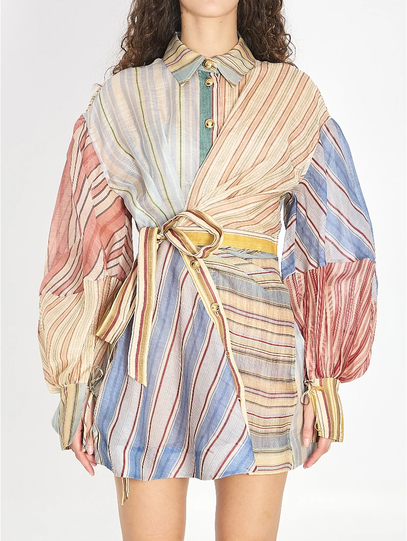 Rebellion striped mini dress