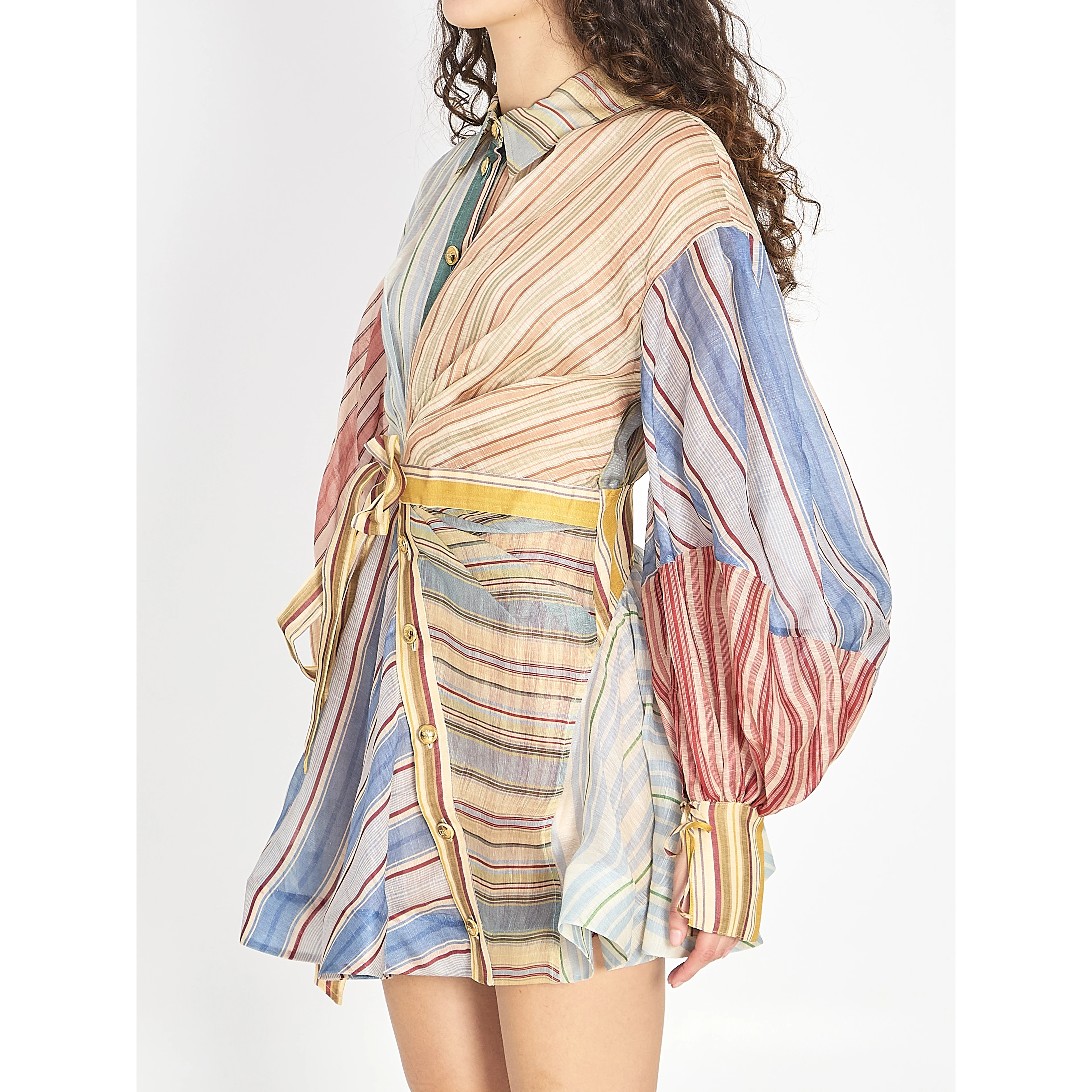 Rebellion striped mini dress