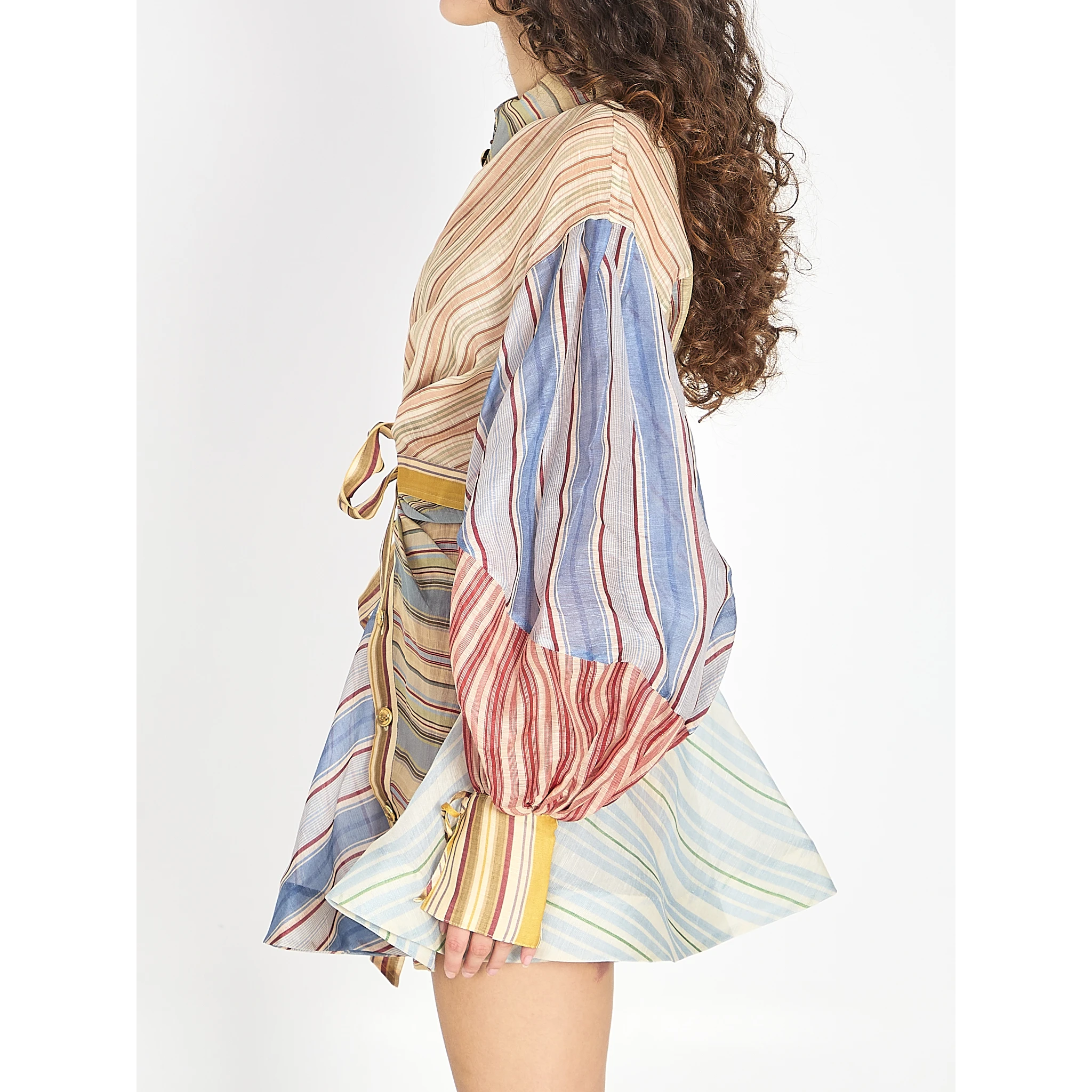 Rebellion striped mini dress