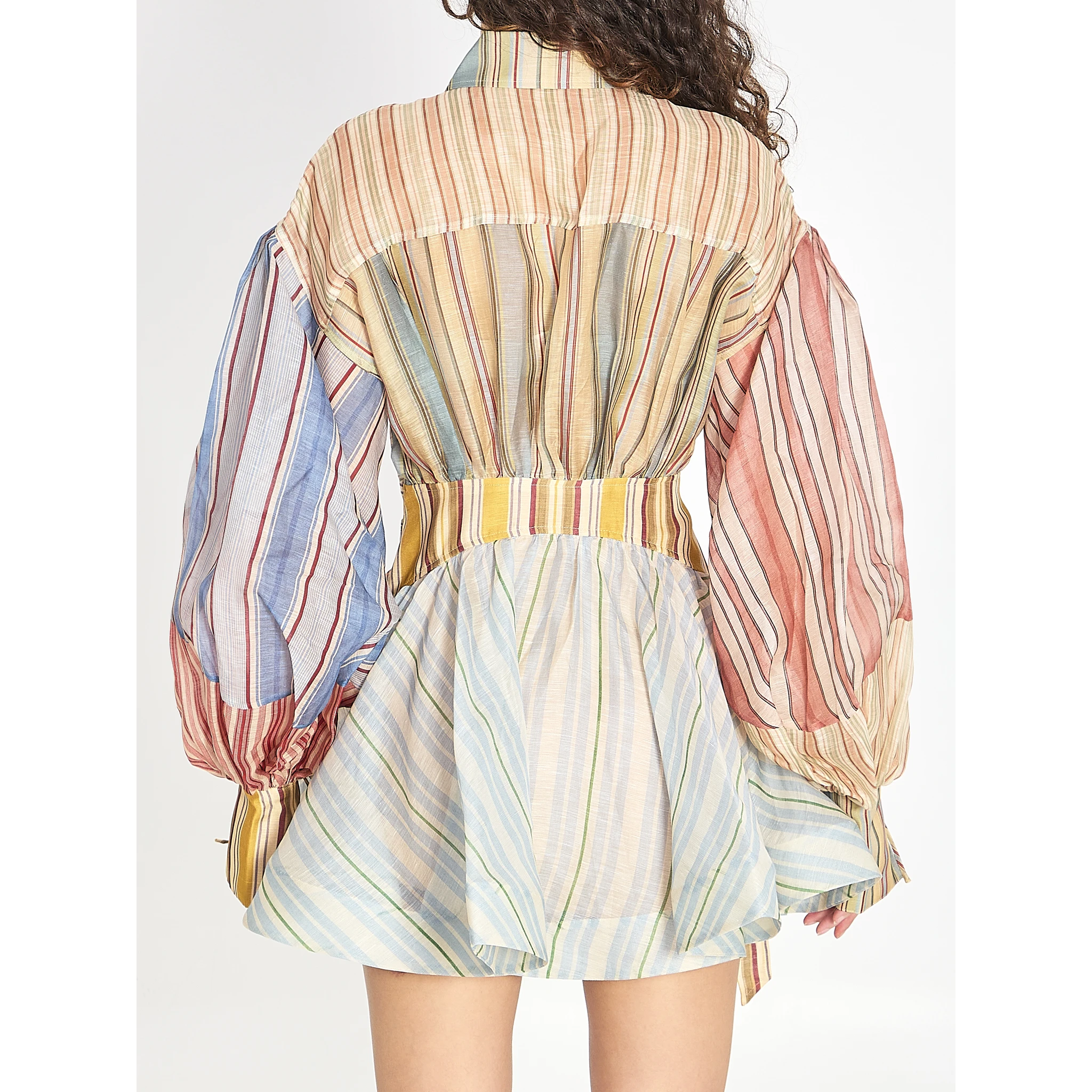 Rebellion striped mini dress