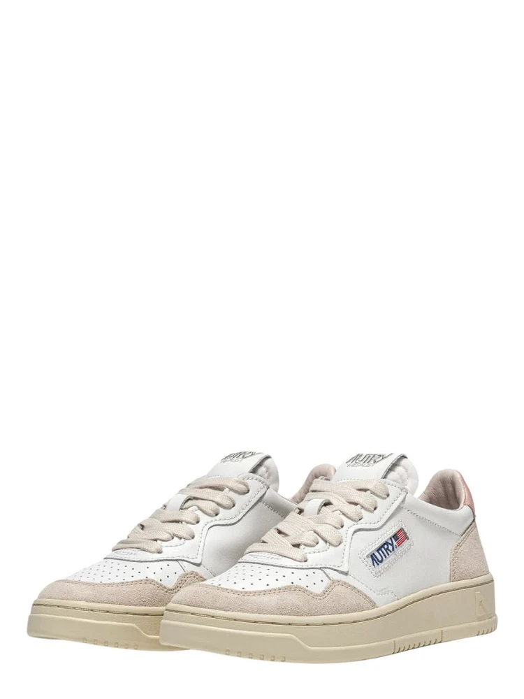 Sneakers Medalist Low In Pelle Bianca, Powder E Suede Beige alternative