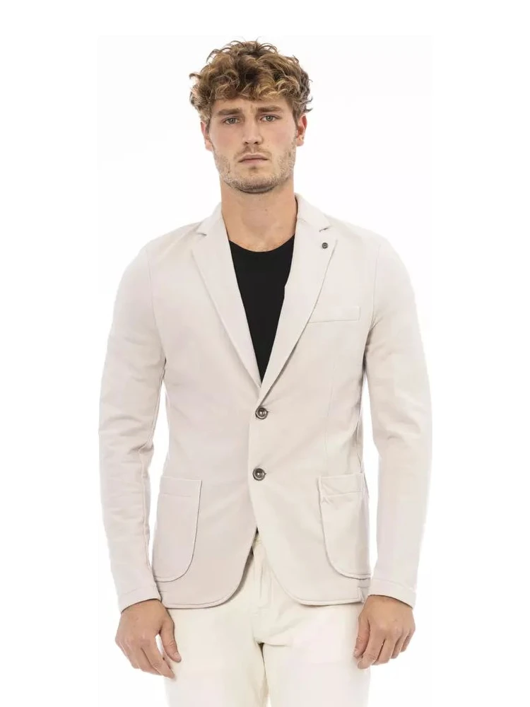 Beige Cotton Blazer