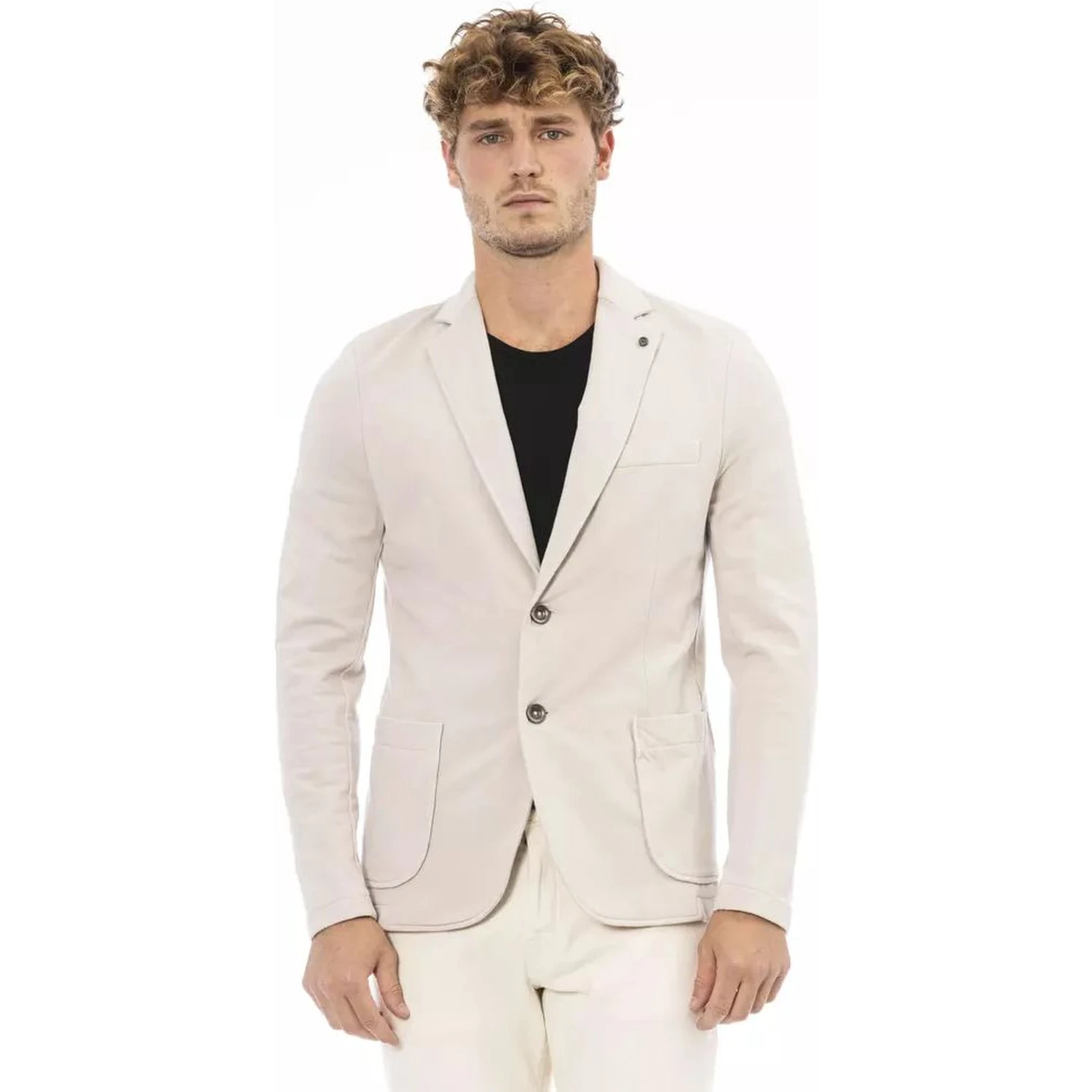 Beige Cotton Blazer