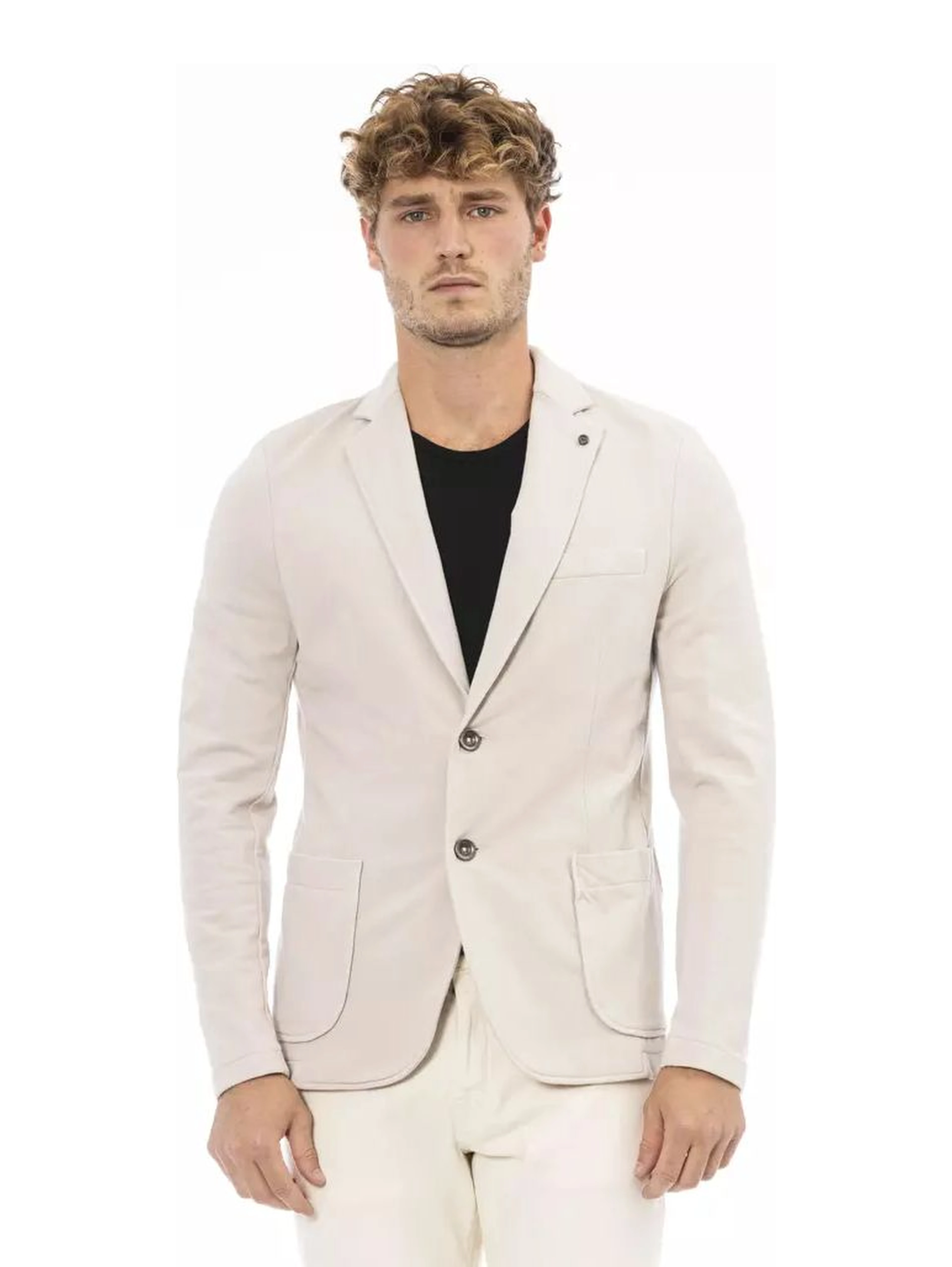 Beige Cotton Blazer