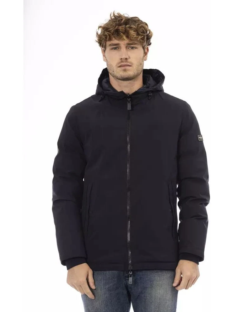 Blue Polyester Shell Jacket