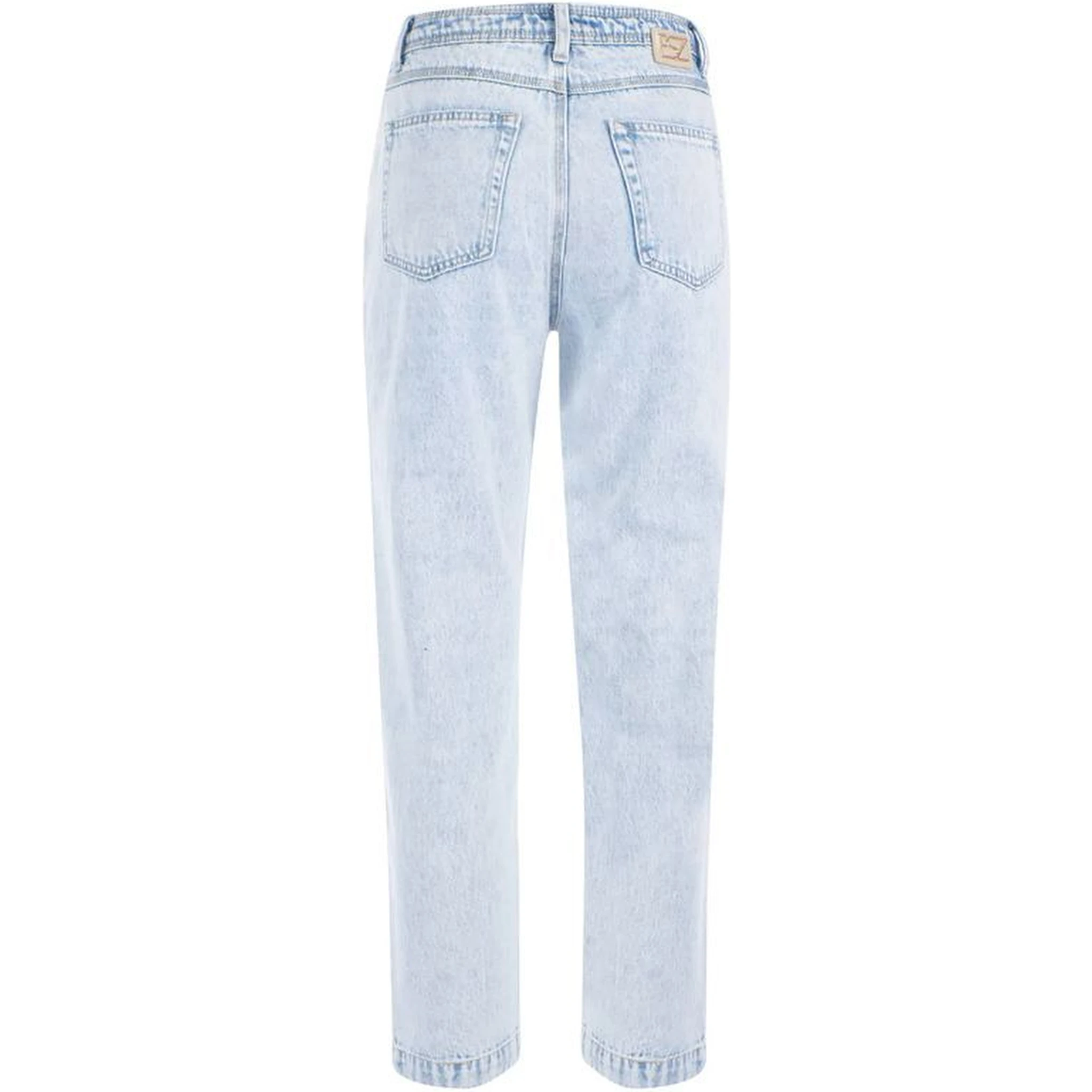 Light Blue Cotton Boyfriend Jeans