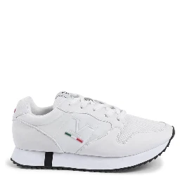 White Artificial Leather Athletic Sneakers