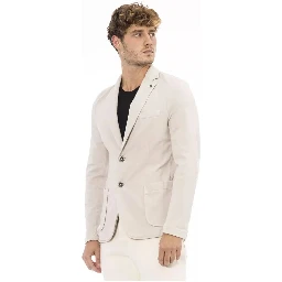 Beige Cotton Blazer