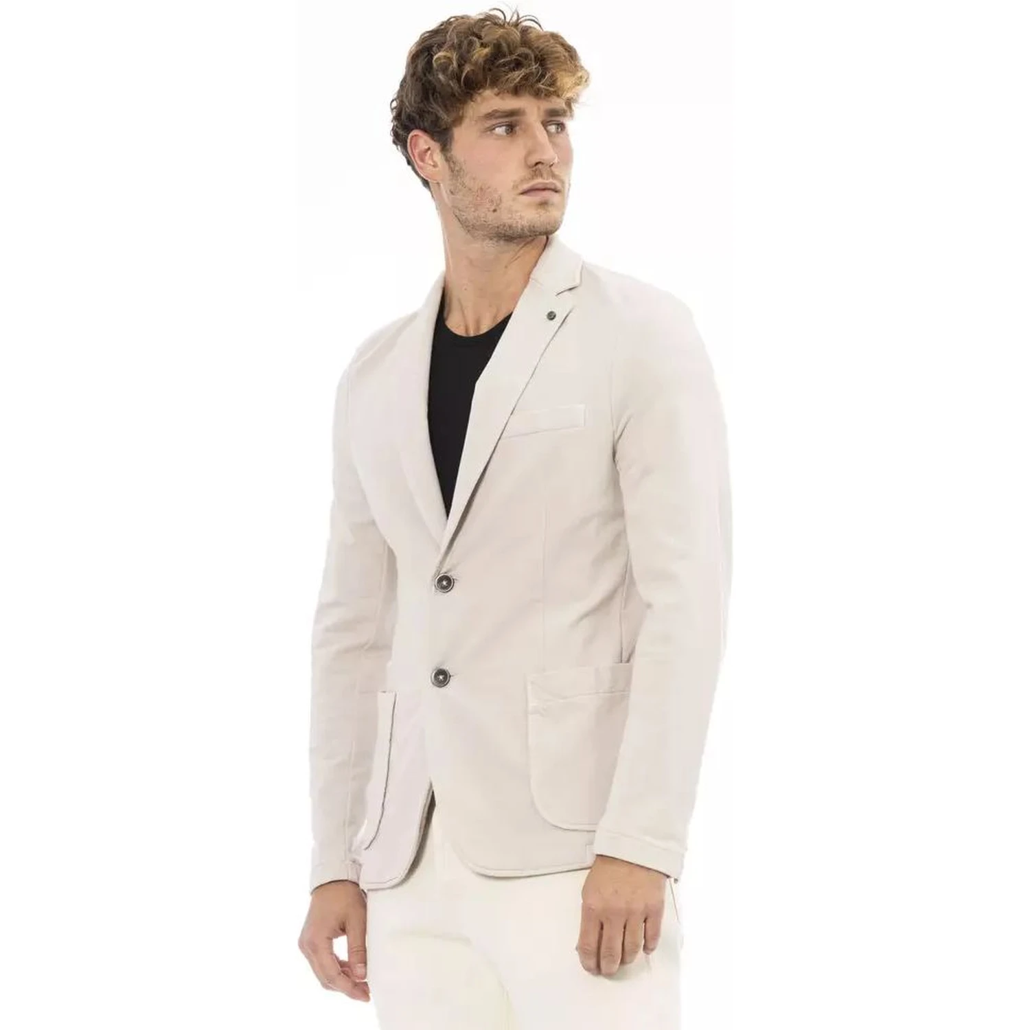 Beige Cotton Blazer