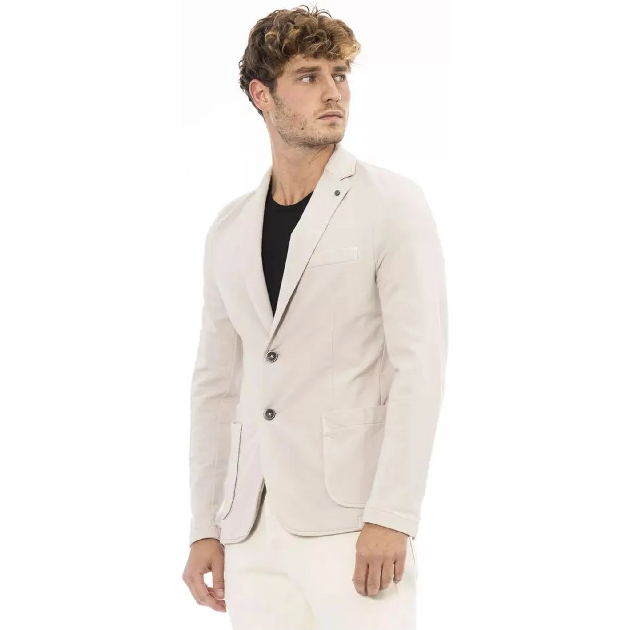 Beige Cotton Blazer