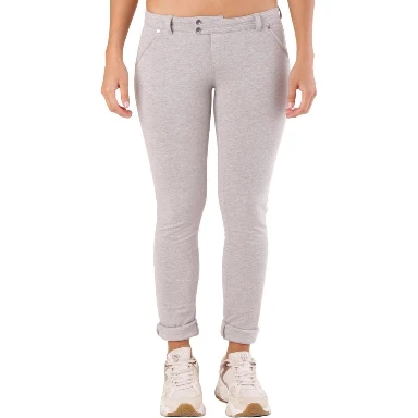 Gray Cotton Skinny Pants