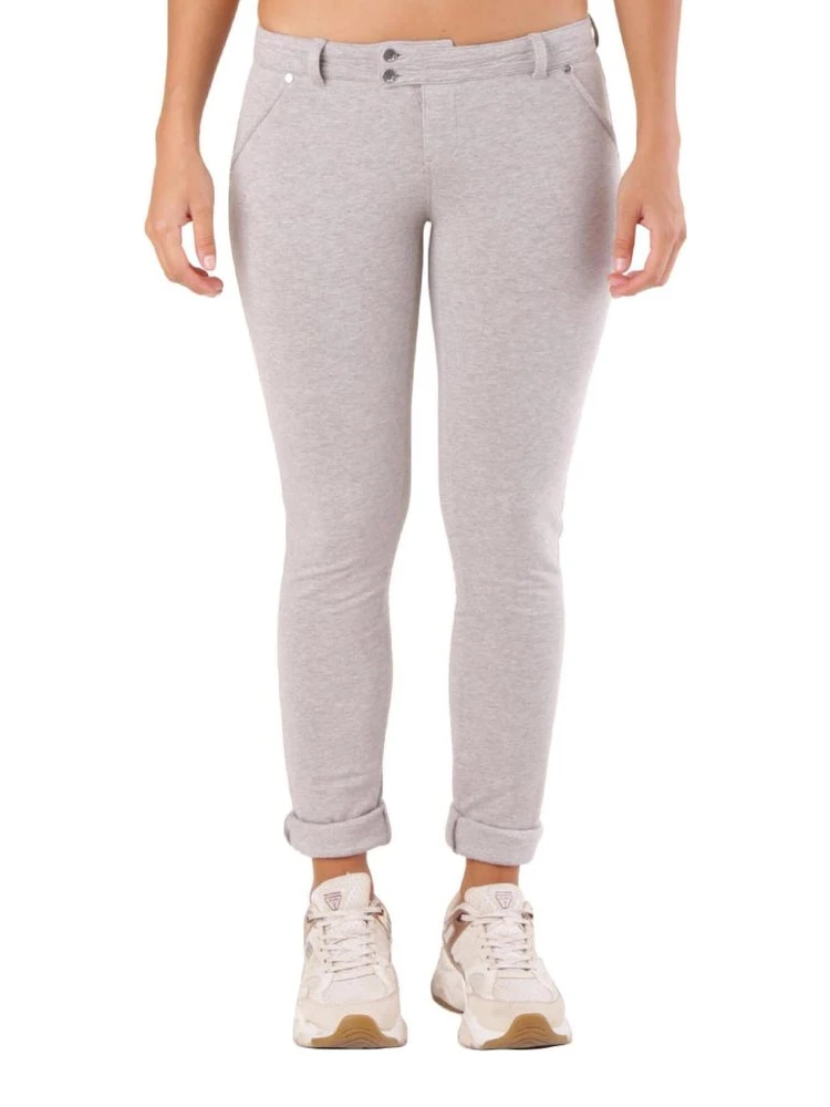 Gray Cotton Skinny Pants