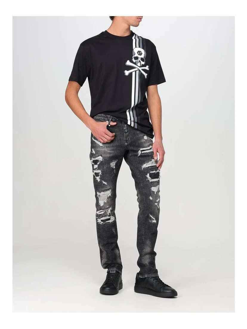 Gray Denim Slim Fit Jeans