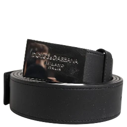 Black Calfskin Regular Belt