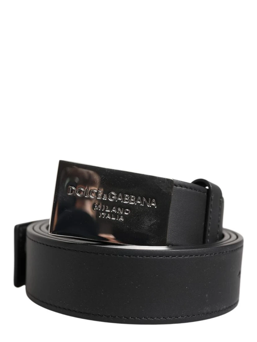 Black Calfskin Regular Belt