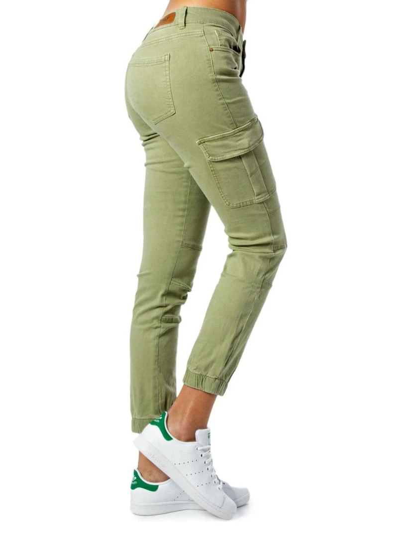 Bicolor Cotton Cargo Pants