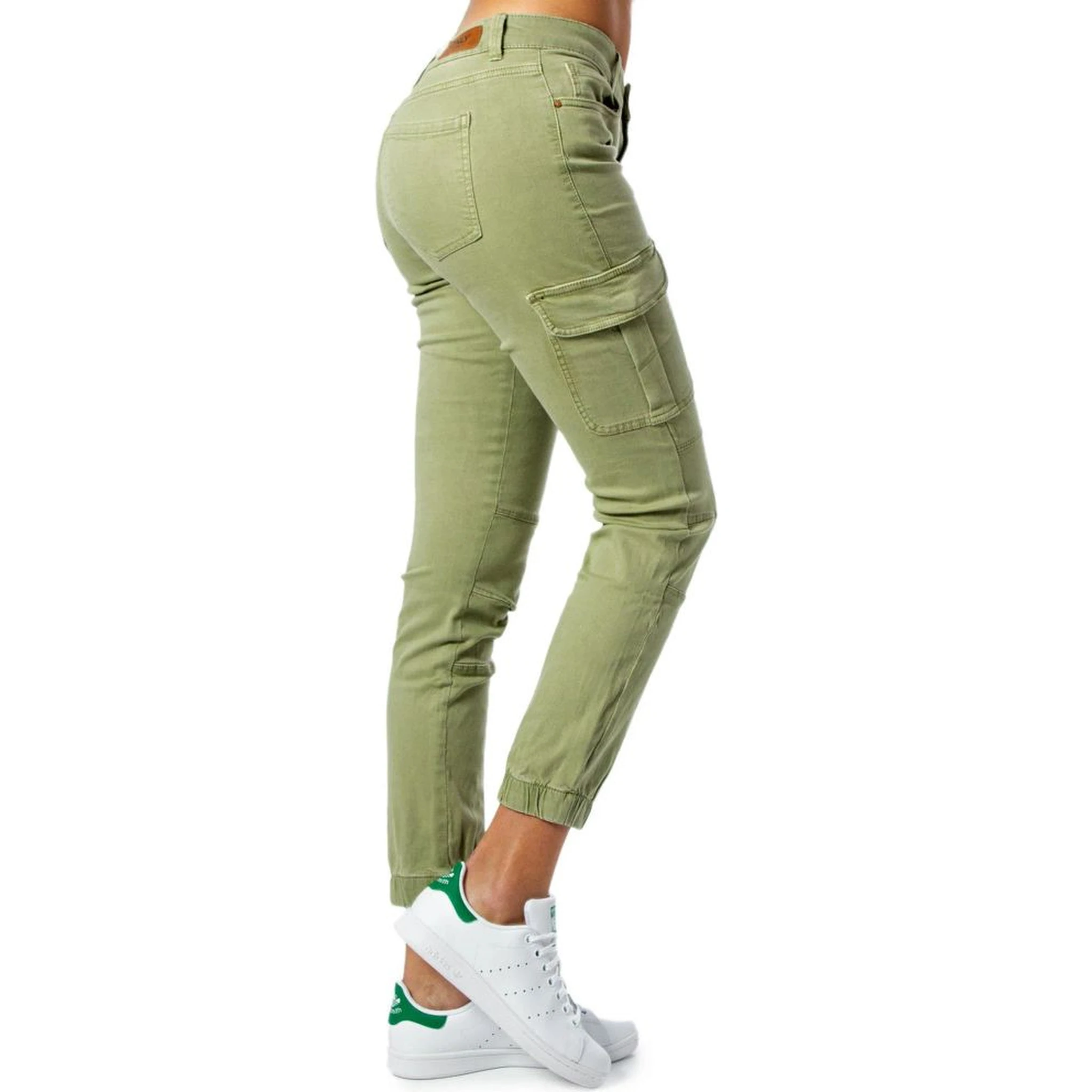 Bicolor Cotton Cargo Pants