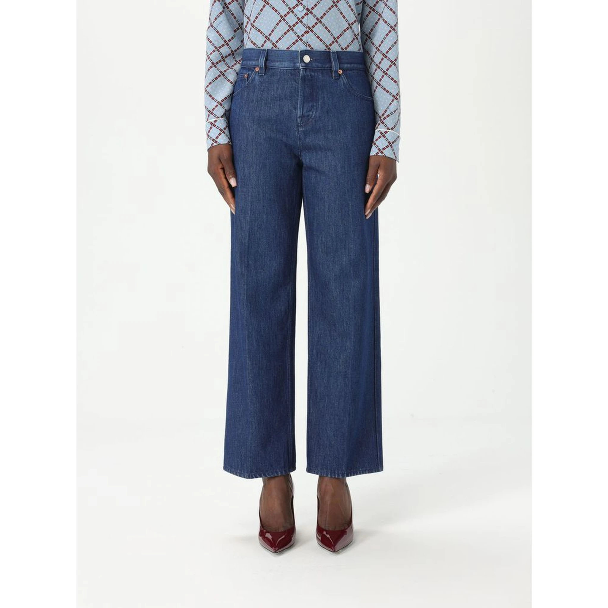 جينز قطني أزرق